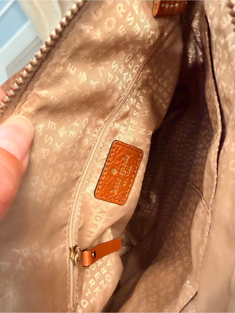 Kate Spade New York Canvas Crossbody Bag | Pink & Red Stripe GUC - Picture 9 of 12